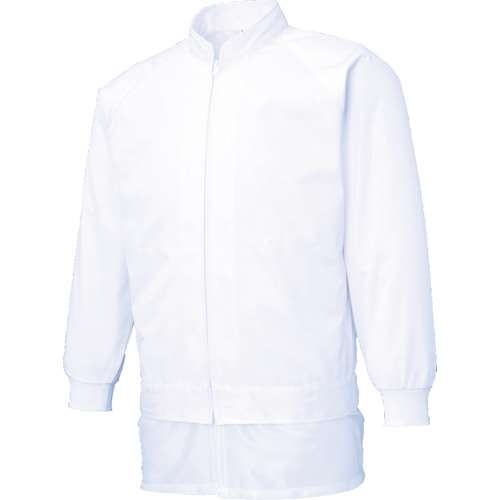 ■サンエス　男女共用混入だいきらい長袖ジャケット　Ｌ　ホワイト　ＦＸ７０９７１ＲＬＣ１１