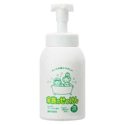 ミヨシ石鹸　家族のせっけん　泡のボディソープ　ポンプ　６００ｍｌ