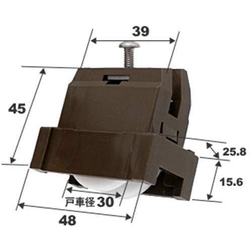 マツロク（マツ六）　雨戸戸車ＹＫＫ‐１１８Ｂ左右兼用　ハイ雨戸ＡＲＳ