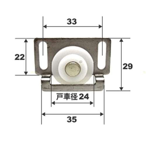 マツロク（マツ六）　網戸戸車０５３ビニフレＦＢ４５型Ｋ型鉄筋網戸用