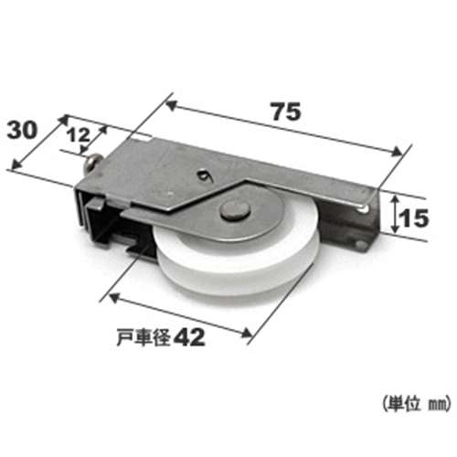 マツロク（マツ六）　サッシ戸車Ｓ‐１０９‐３店舗・玄関戸用