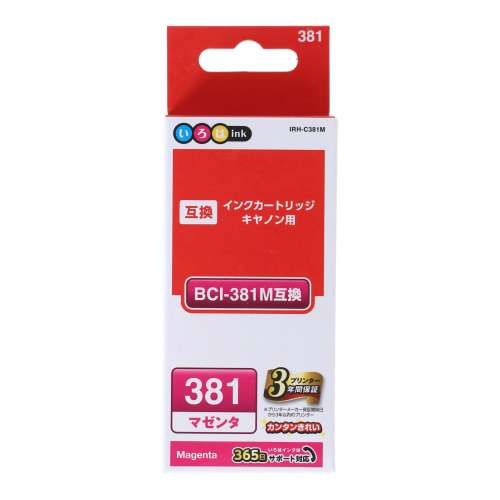 エレコム　キヤノン用互換インク　マゼンタ　ＩＲＨ‐Ｃ３８１Ｍ