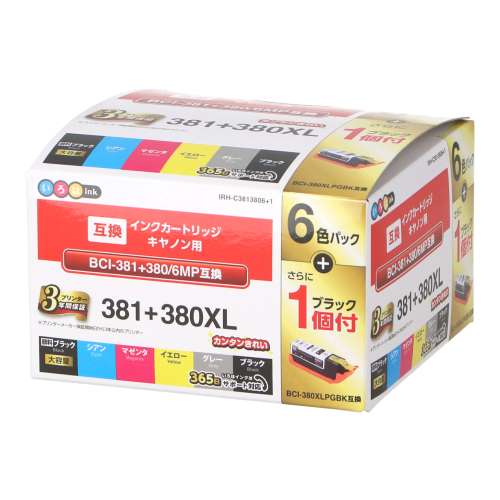 エレコム　キヤノン用互換インク　ＩＲＨ‐Ｃ３８１３８０６＋１