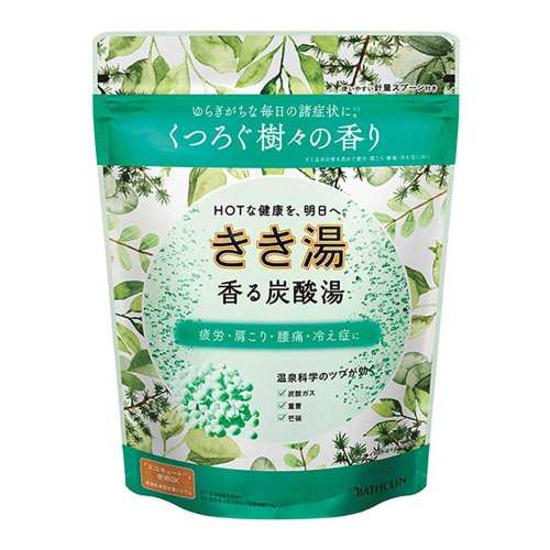 バスクリン　きき湯　香る炭酸湯　樹々の香り　３６０ｇ