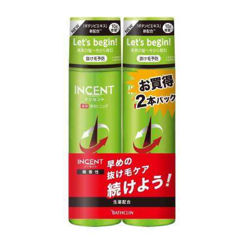 バスクリン インセント薬用育毛トニック　微香性ペアパック 190g×2