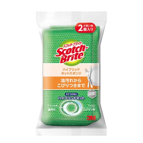 ３Ｍ　ハイブリッド　ネット　グリーン　２個組
