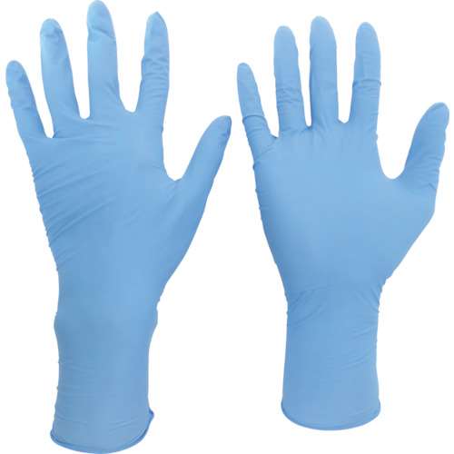 ■ミドリ安全(Midori Anzen) 　ニトリル使い捨て手袋　ロング　粉なし　１００枚入　青　ＬＬ　VERTE756HLL