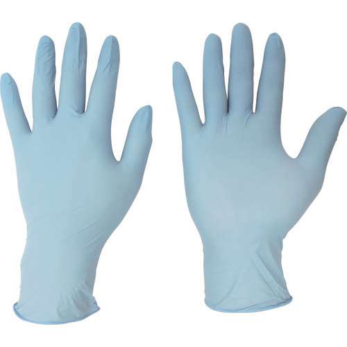 ■ミドリ安全　ニトリル手袋　加硫促進剤不使用　ベルテ７２２　ブルー　粉無　１００枚　Ｓ VERTE722S