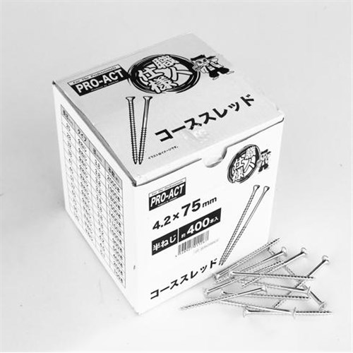 コーススレッド半ネジ　４．２×７５ｍｍ箱