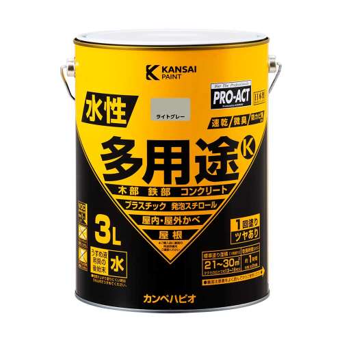 PROACT 水性多用途Ｋ ３Ｌ　ライトグレー