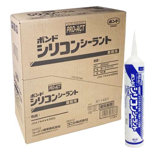 PROACT コニシ　シリコンシーラント　クリヤー　３００ｍｌ　【シリコーンシーラント　シリコンコーク】　×１０本セット