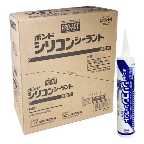 PROACT コニシ　シリコンシーラント　ホワイト　３００ｍｌ　【シリコーンシーラント　シリコンコーク】　×１０本セット