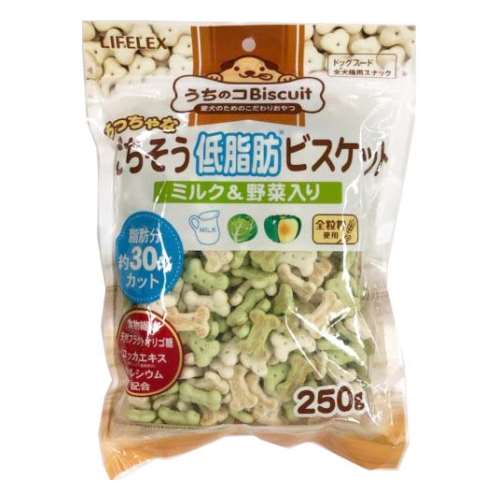 LIFELEX ごちそう低脂肪ビスケット ミルク&野菜入り 250g