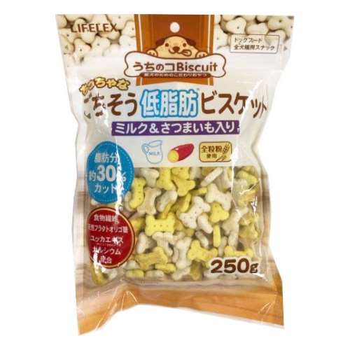 LIFELEX ごちそう低脂肪ビスケット ミルク&さつまいも入り 250g