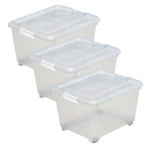 LIFELEX　フタ式衣装ケース５０深型　コロ付き　４０５０‐３０　×3個セット