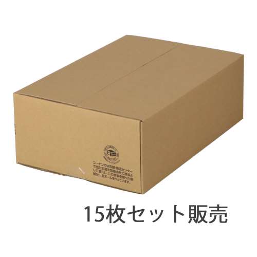 ダンボール　平横　大　ＫＮ‐３４Ｄ　段ボール　宅配サイズ：１００　サイズ（約）：外寸　幅４８６×奥行３３１×高さ１７３ｍｍ　内寸　幅４７８×奥行３２３×高さ１５８ｍｍ　１枚　×１５枚セット