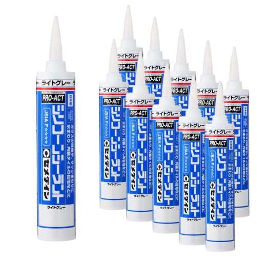 シリコーンシーラント　ライトグレー　３００ｍｌ　×１０本