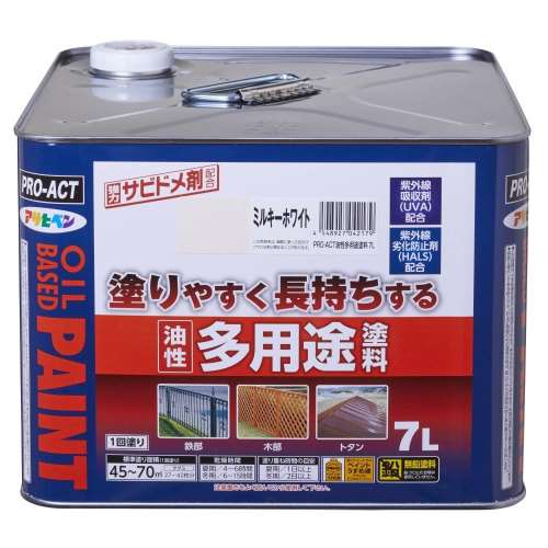 PROACT　油性多用途塗料　７Ｌ　ミルキーホワイト