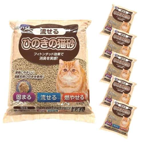 ひのきの猫砂　14L　×５個セット