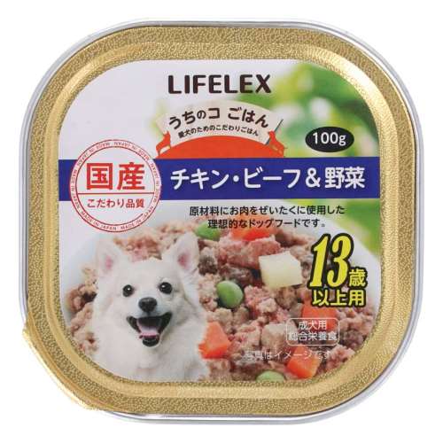 LIFELEX うちのコごはん ビーフ・チキン13歳 100ｇ