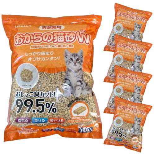 LIFELEX おからの猫砂Ｗ　１０Ｌ　×４個セット