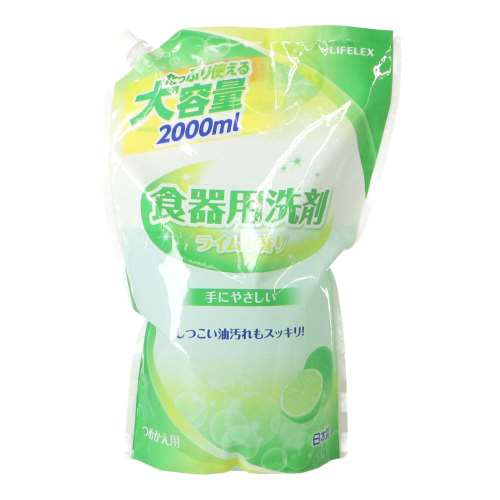 LIFELEX　食器用洗剤　ライムの香り　大容量詰替　２０００ｍｌ
