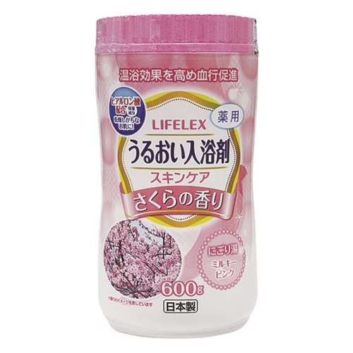 ＬＩＦＥＬＥＸ　うるおい入浴剤　スキンケア　さくらの香り　にごり湯　ミルキーピンク　×18個セット