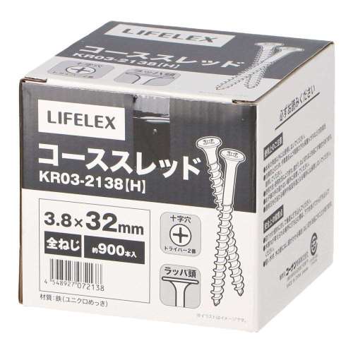 LIFELEX　コーススレッド全ネジ　３．８×３２ｍｍ　箱