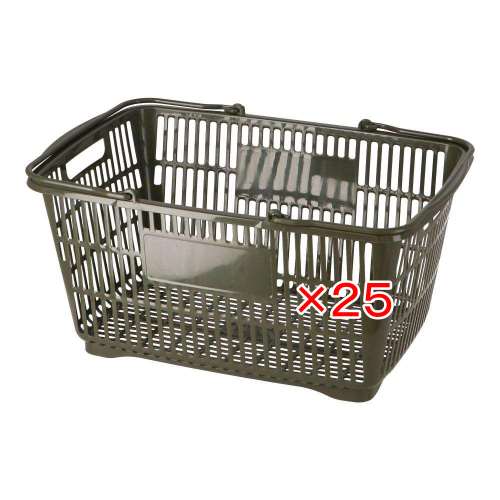 LIFELEX　買い物バスケット　カーキ　×25個セット