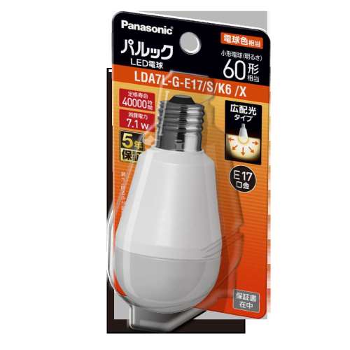 パナソニック　ＬＥＤ電球Ｅ１７型　ＬＤＡ７ＬＧＥ１７ＳＫ６Ｘ