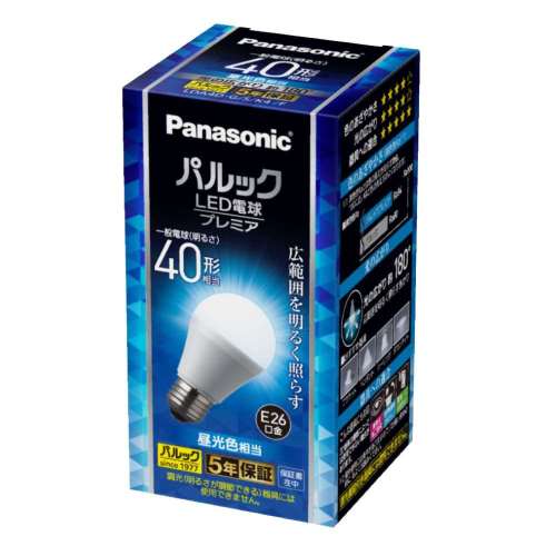 パナソニック　ＬＥＤ電球広配光４０Ｗ形Ｅ２６プレミア　ＬＤＡ４ＤＧＳＫ４Ｆ