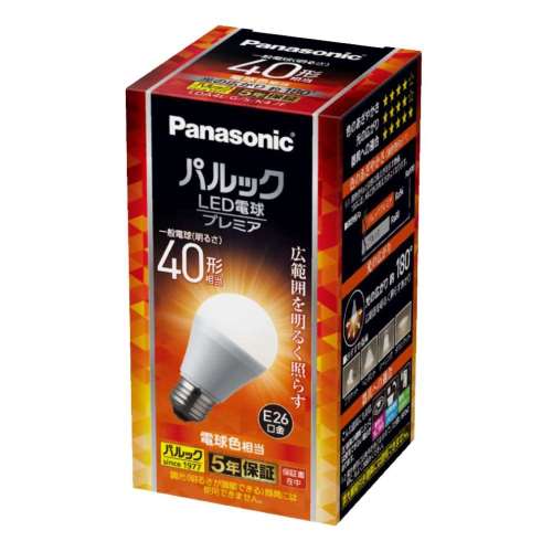 パナソニック　ＬＥＤ電球広配光４０Ｗ形Ｅ２６プレミア　ＬＤＡ４ＬＧＳＫ４Ｆ