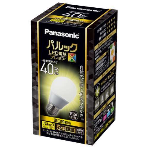 パナソニック　ＬＥＤ電球全方向４０Ｗ形Ｅ２６プレミアＸ　ＬＤＡ５ＷＷＤＧＳＺ４Ｆ