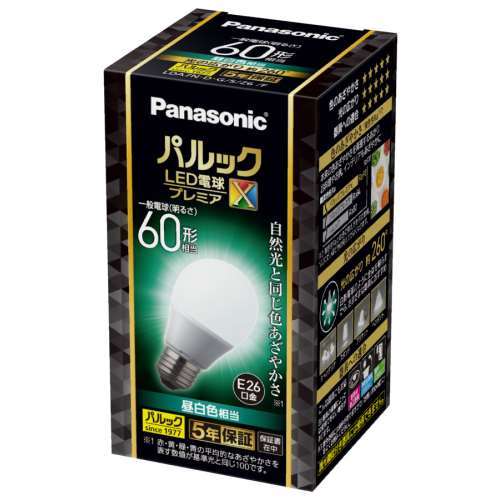 パナソニック　ＬＥＤ電球全方向６０Ｗ形Ｅ２６プレミアＸ　ＬＤＡ７ＮＤＧＳＺ６Ｆ