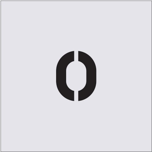 ■ＩＭ　ステンシル　０　文字サイズ５０×４０ｍｍ　AST-24