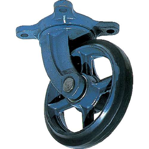 ■京町　鋳物製自在金具付ゴム車輪１３０ＭＭ　AJ-130