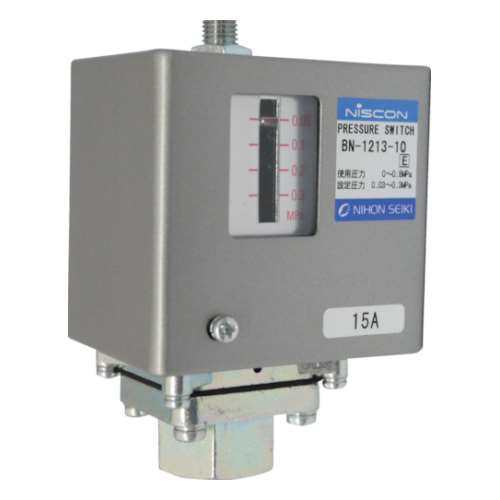 ■日本精器　圧力スイッチ設定圧力０．０３～０．３ＭＰａ　BN-1213-10　(0-0.8MPA)