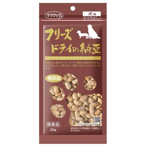 ママクック　フリーズドライの納豆犬用　３０ｇ