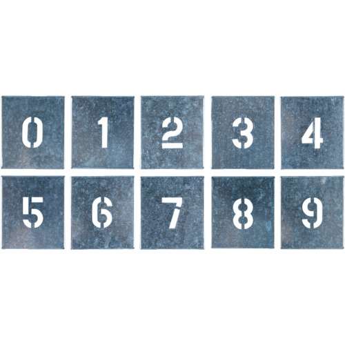 ■つくし　吹付プレート　数字（０～９）　１０枚組　大サイズ　J-91C