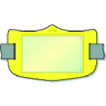 ■つくし　ｅ腕章　透明ポケット付き　黄　ロングゴムバンド付 WE122L