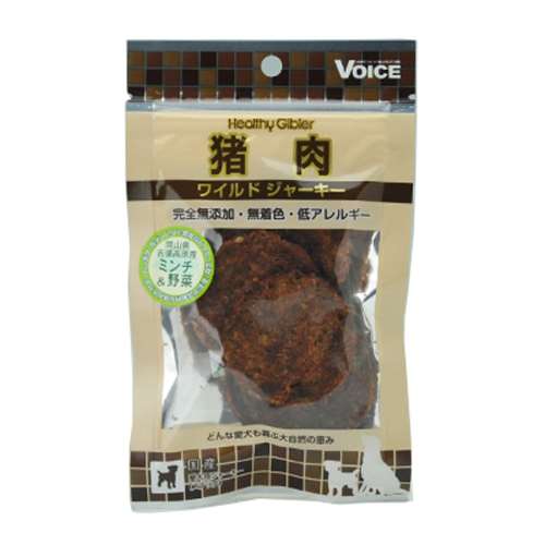 ＶＯＩＣＥ　猪肉ワイルドジャーキー　ミンチ＆野菜　２０ｇ