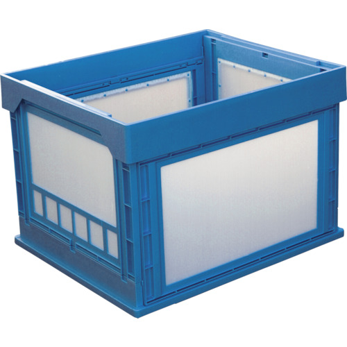 ■ＫＵＮＩＭＯＲＩ　プラスチック折畳みコンテナ　”パタコン”　Ｎ‐１０７　ブルー　50190N107B