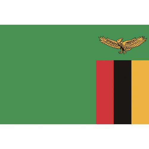 ■東京製旗　国旗Ｎｏ．１（７０×１０５ｃｍ）　ザンビア