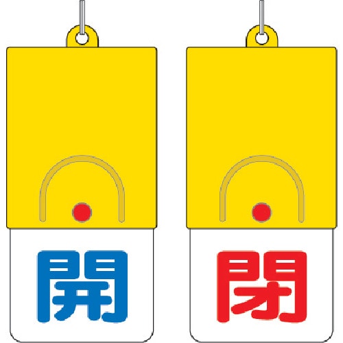 ■ユニット　回転式両面表示板　開：青文字　閉：赤文字　１０１×４８　857-31