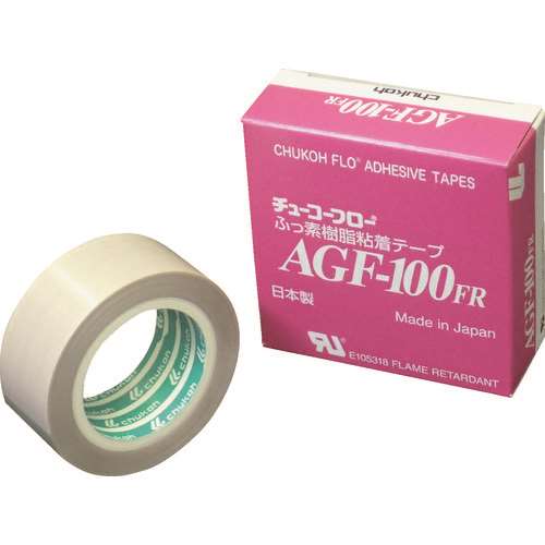 ■チューコーフロー　フッ素樹脂（テフロンＰＴＦＥ製）粘着テープ　ＡＧＦ１００ＦＲ　０．３０ｔ×２５ｗ×５ｍ AGF100FR30X25X5