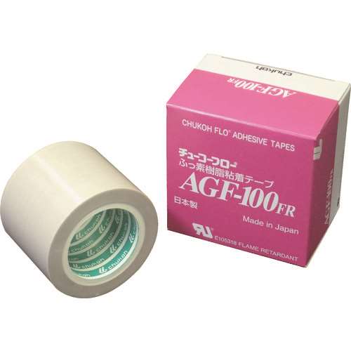 ■チューコーフロー　フッ素樹脂（テフロンＰＴＦＥ製）粘着テープ　ＡＧＦ１００ＦＲ　０．３０ｔ×５０ｗ×５ｍ AGF100FR30X50X5