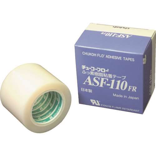 ■チューコーフロー　フッ素樹脂（テフロンＰＴＦＥ製）粘着テープ　ＡＳＦ１１０ＦＲ　０．２３ｔ×５０ｗ×５ｍ ASF110FR23X50X5