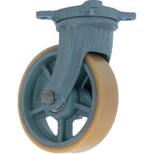 ■ヨドノ　鋳物重荷重用ウレタン車輪自在車付き　ＵＨＢーｇ１３０Ｘ５０ UHBG130X50