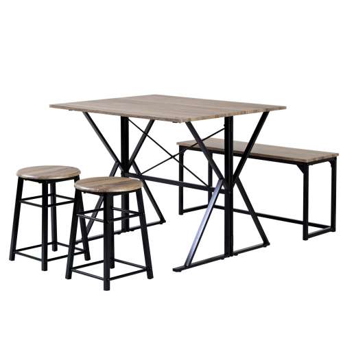 ジェイケイプラン　食卓テーブルセット　ブラックブラウン　ＵＮＩ‐０００２ＳＥＴ‐ＢＫＢＲ