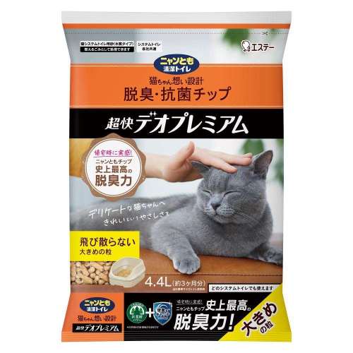 エステー　ニャンとも清潔トイレ　脱臭抗菌チップ超快大４．４Ｌ